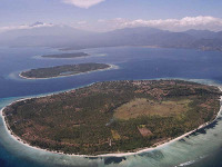 Indonésie - Gili Trawangan - Vila Ombak - Gili Trawangan vue du ciel